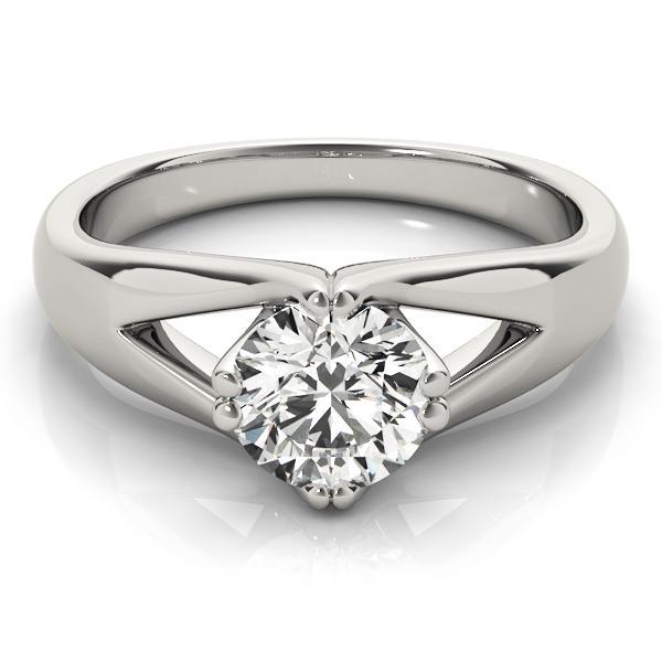 1/2 ct tw Solitaire Engagement Ring F VS GIA Center