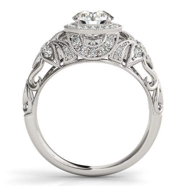 1 1/5 ct tw Antique Style Engagement Ring F VS GIA Center