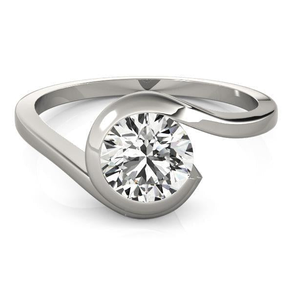 1/2 ct tw Solitaire Engagement Ring F VS GIA Center