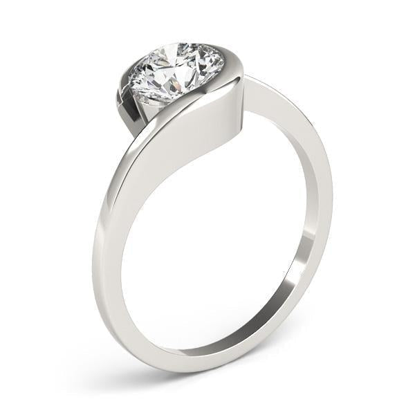 1/2 ct tw Solitaire Engagement Ring F VS GIA Center