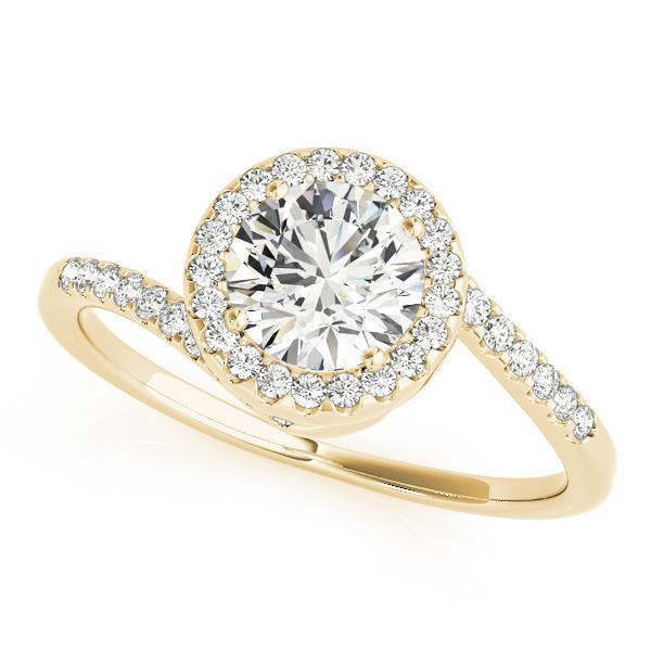 3/4 ct tw Bypass Engagement Ring F VS Diamonds GIA Center