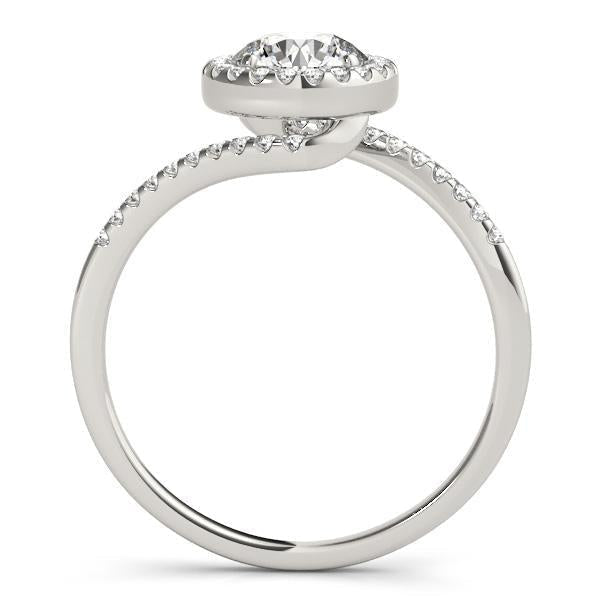 3/4 ct tw Bypass Engagement Ring F VS Diamonds GIA Center