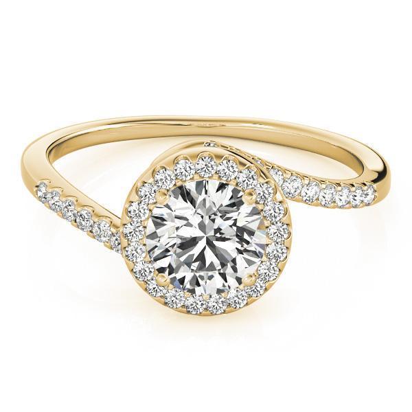 3/4 ct tw Bypass Engagement Ring F VS Diamonds GIA Center