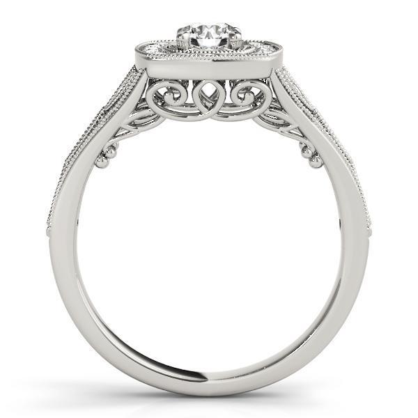 1 ct tw Antique Style Engagement Ring F VS GIA Center