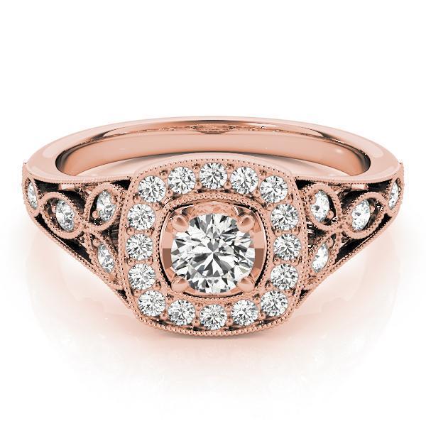 1 ct tw Antique Style Engagement Ring F VS GIA Center