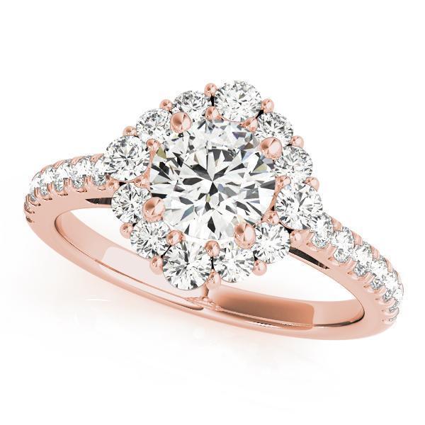 1 1/3 ct tw Halo Engagement Ring F VS GIA Center