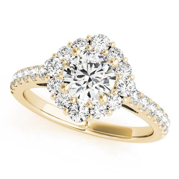 1 1/3 ct tw Halo Engagement Ring F VS GIA Center