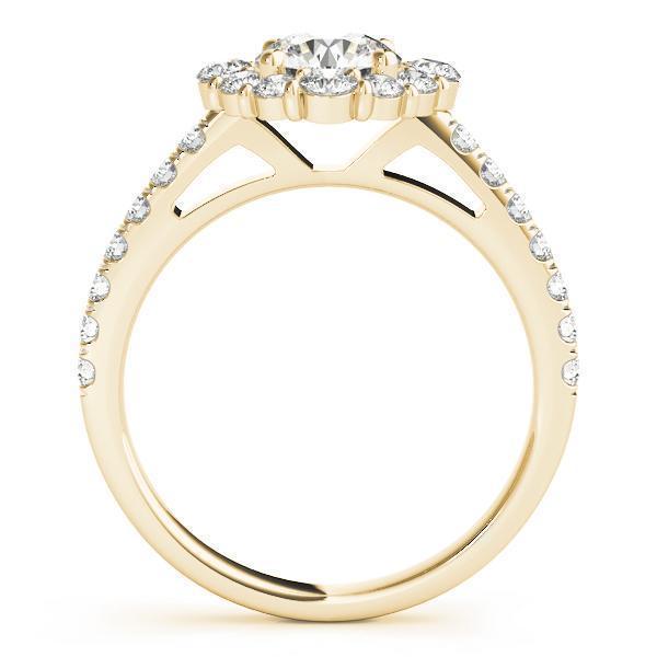 1 1/3 ct tw Halo Engagement Ring F VS GIA Center