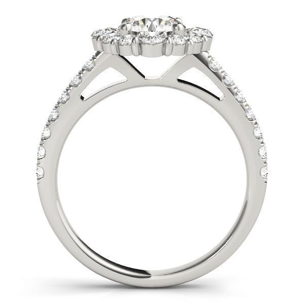 1 1/3 ct tw Halo Engagement Ring F VS GIA Center