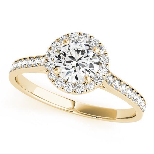 3/4 ct tw Halo Engagement Ring F VS GIA Center