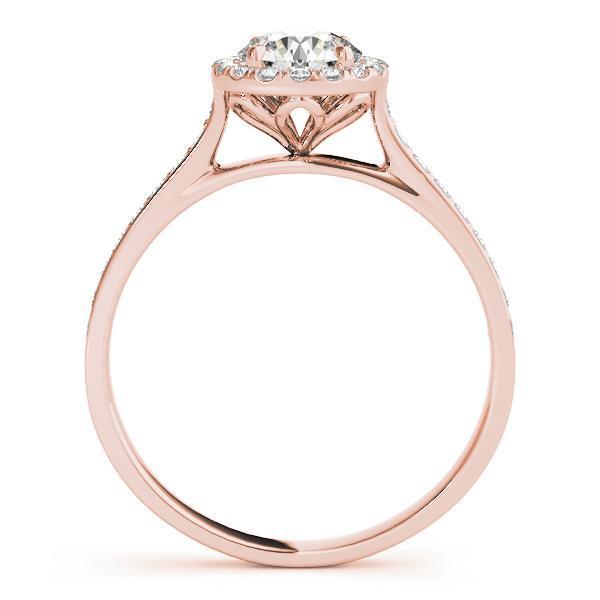 3/4 ct tw Halo Engagement Ring F VS GIA Center