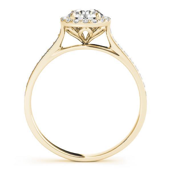 3/4 ct tw Halo Engagement Ring F VS GIA Center