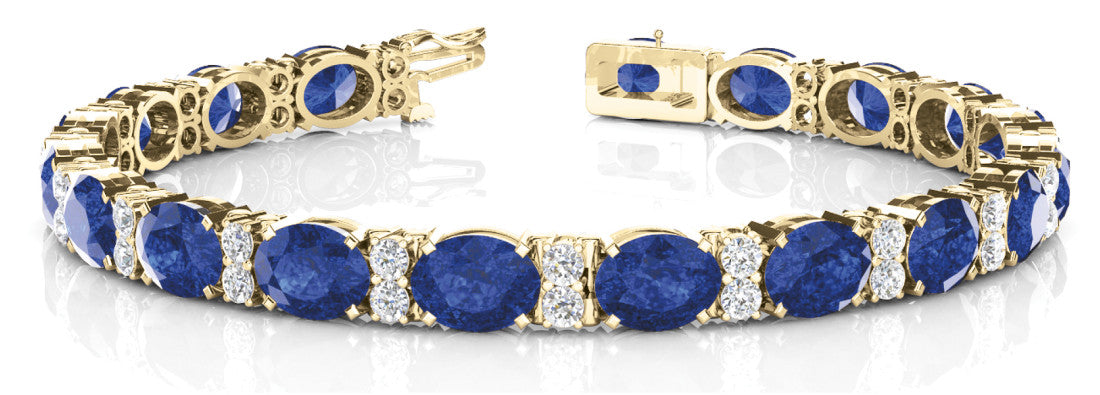 5/8 ct Diamond Bracelet F VS Diamonds with Blue Kyanite