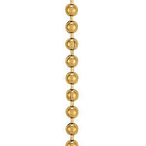 14k Gold High Polish 24 Inch 1.5mm Bead Chain. Aprox. Gold Weight: 7.66 grams