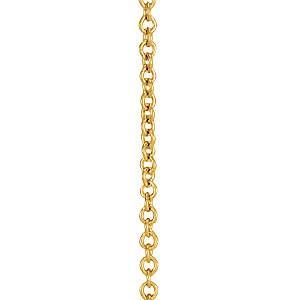 14k Gold High Polish 24 Inch 1mm Cable Chain. Aprox. Gold Weight: 1.56 grams