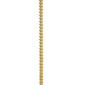 14k Gold High Polish 24 Inch .7mm Curb Chain. Aprox. Gold Weight: 2.73 grams