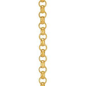 14k Gold High Polish 16 Inch 1.7mm Rolo (Solid) Chain. Aprox. Gold Weight: 4.81 grams