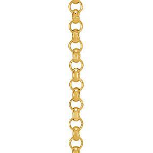 14k Gold High Polish 24 Inch 1.7mm Rolo (Solid) Chain. Aprox. Gold Weight: 7.22 grams