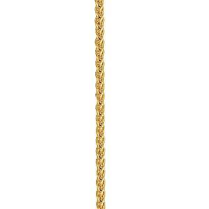 14k Gold High Polish 20 Inch 1.1mm Wheat Chain. Aprox. Gold Weight: 2.55 grams