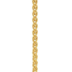 14k Gold High Polish 16 Inch 1.9mm Wheat Chain. Aprox. Gold Weight: 4.38 grams