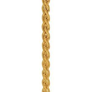 14k Gold High Polish 16 Inch 2.6mm Wheat Chain. Aprox. Gold Weight: 5.83 grams