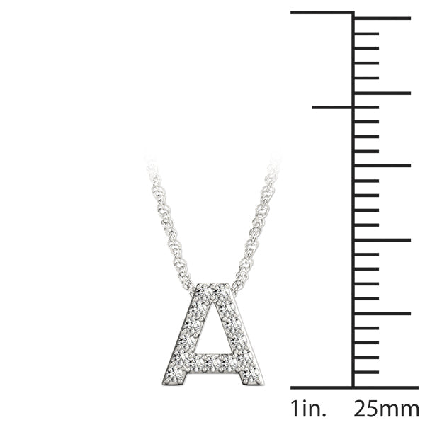 1/15 ct tw Petite Diamond Initial Pendant with VS Clarity Diamonds