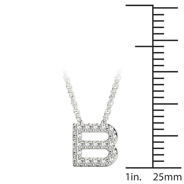 1/10 ct tw Petite Diamond Initial Pendant with VS Clarity Diamonds