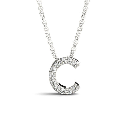 1/20 ct tw Petite Diamond Initial Pendant with VS Clarity Diamonds