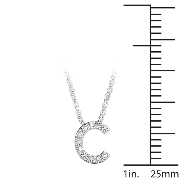 1/20 ct tw Petite Diamond Initial Pendant with VS Clarity Diamonds