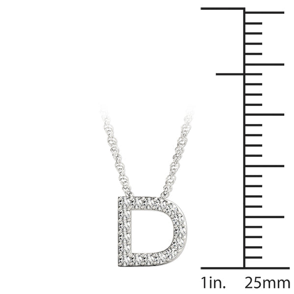 1/10 ct tw Petite Diamond Initial Pendant with VS Clarity Diamonds