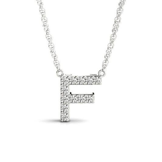 1/20 ct tw Petite Diamond Initial Pendant with VS Clarity Diamonds