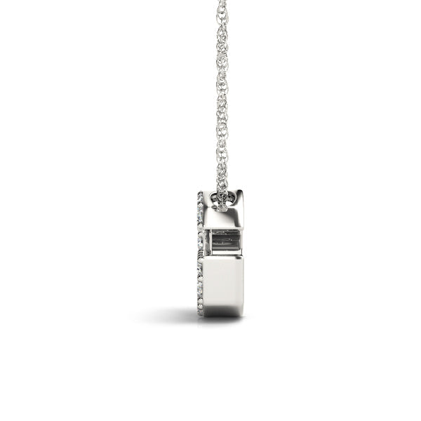 1/15 ct tw Petite Diamond Initial Pendant with VS Clarity Diamonds