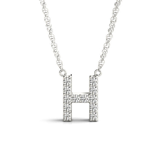 1/20 ct tw Petite Diamond Initial Pendant with VS Clarity Diamonds