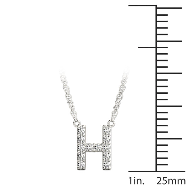 1/20 ct tw Petite Diamond Initial Pendant with VS Clarity Diamonds