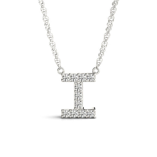 1/20 ct tw Petite Diamond Initial Pendant with VS Clarity Diamonds