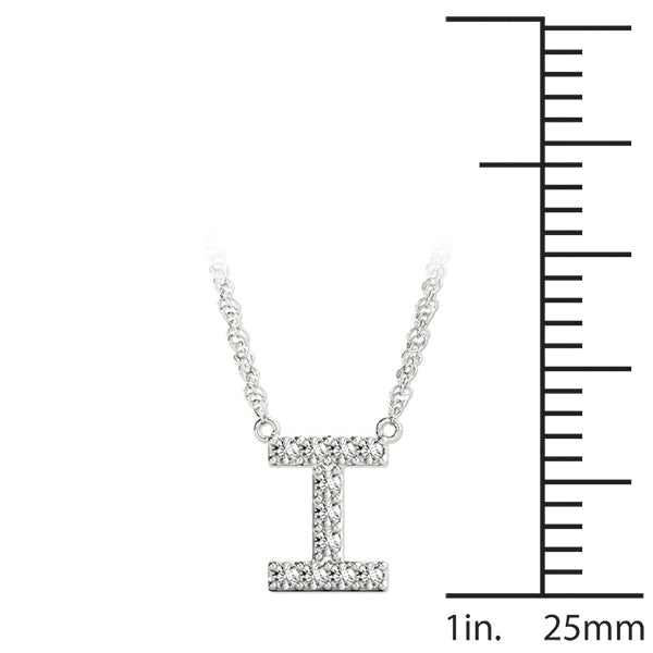 1/20 ct tw Petite Diamond Initial Pendant with VS Clarity Diamonds