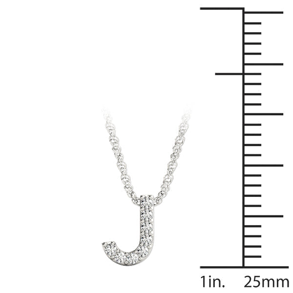 1/20 ct tw Petite Diamond Initial Pendant with VS Clarity Diamonds