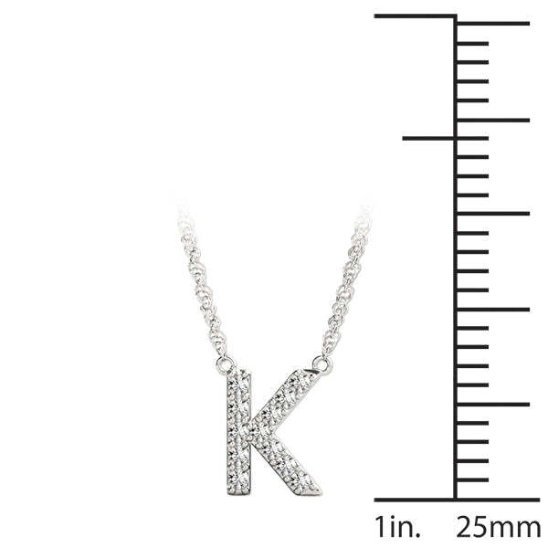 1/20 ct tw Petite Diamond Initial Pendant with VS Clarity Diamonds