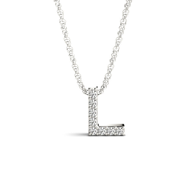 1/20 ct tw Petite Diamond Initial Pendant with VS Clarity Diamonds