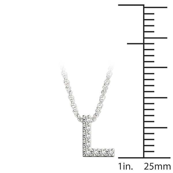 1/20 ct tw Petite Diamond Initial Pendant with VS Clarity Diamonds