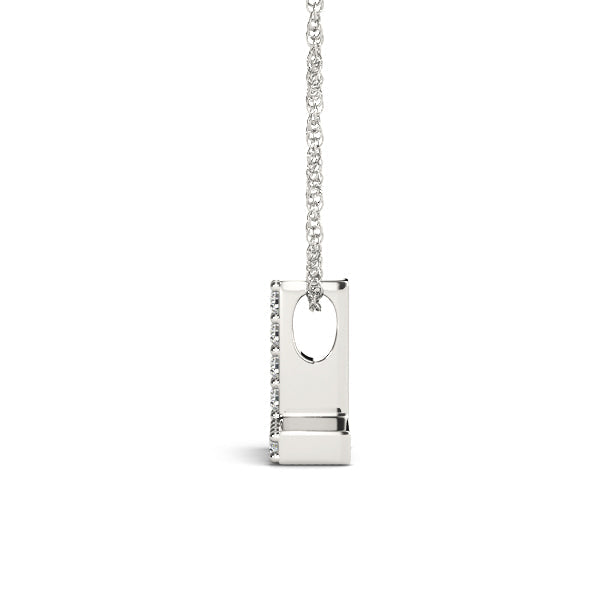 1/20 ct tw Petite Diamond Initial Pendant with VS Clarity Diamonds