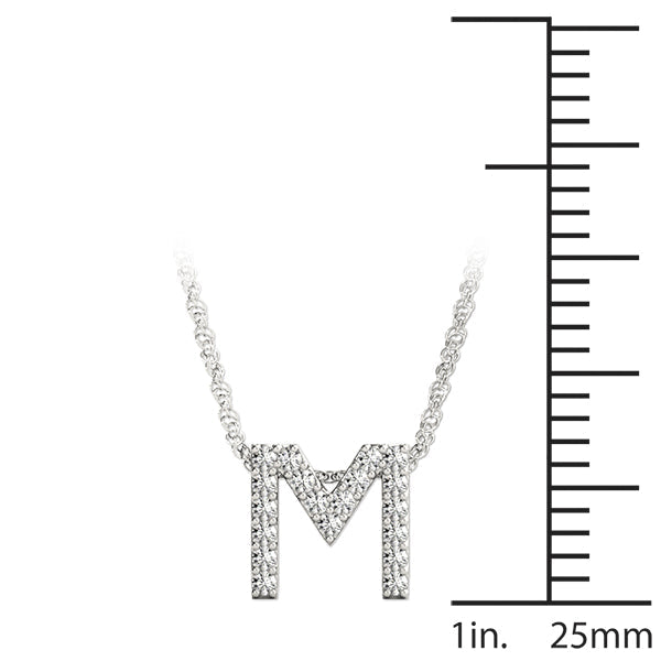 1/10 ct tw Petite Diamond Initial Pendant with VS Clarity Diamonds