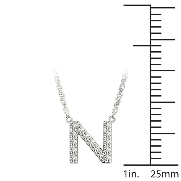 1/15 ct tw Petite Diamond Initial Pendant with VS Clarity Diamonds