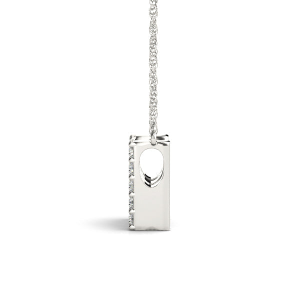 1/15 ct tw Petite Diamond Initial Pendant with VS Clarity Diamonds