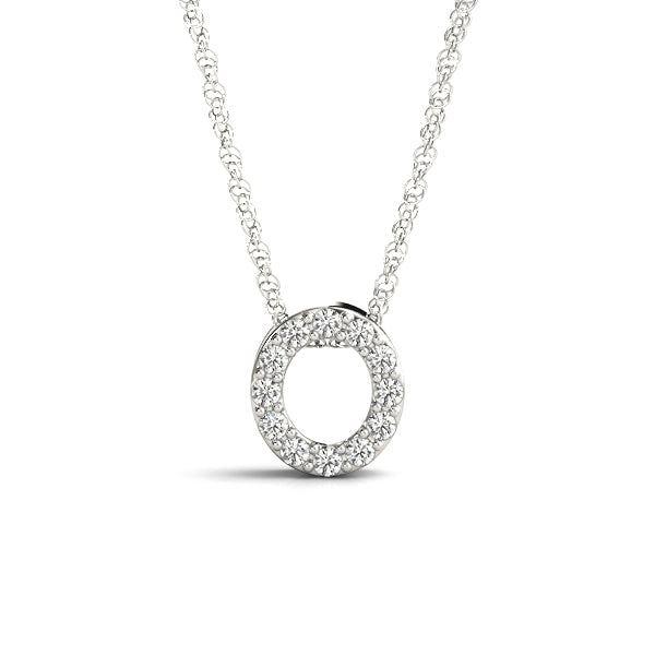 1/20 ct tw Petite Diamond Initial Pendant with VS Clarity Diamonds