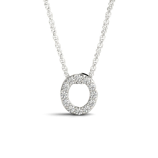 1/20 ct tw Petite Diamond Initial Pendant with VS Clarity Diamonds