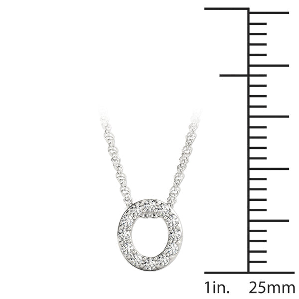 1/20 ct tw Petite Diamond Initial Pendant with VS Clarity Diamonds