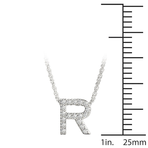 1/10 ct tw Petite Diamond Initial Pendant with VS Clarity Diamonds