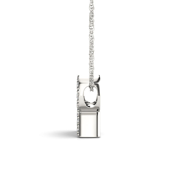 1/10 ct tw Petite Diamond Initial Pendant with VS Clarity Diamonds