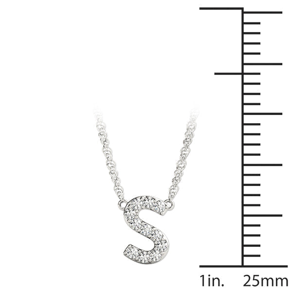 1/20 ct tw Petite Diamond Initial Pendant with VS Clarity Diamonds